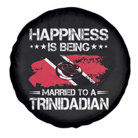 Happiness Is Being Married to a Trinidadian Spare Tire Cover Trinidad & Tobago Flag Couples Gift - Wonder Print Shop