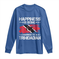Happiness Is Being Married to a Trinidadian Long Sleeve Shirt Trinidad & Tobago Flag Couples Gift - Wonder Print Shop