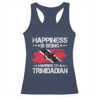 Happiness Is Being Married to a Trinidadian Racerback Tank Top Trinidad & Tobago Flag Couples Gift - Wonder Print Shop