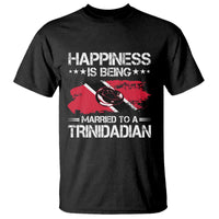 Happiness Is Being Married to a Trinidadian T Shirt Trinidad & Tobago Flag Couples Gift - Wonder Print Shop