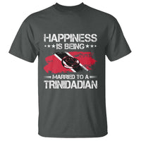 Happiness Is Being Married to a Trinidadian T Shirt Trinidad & Tobago Flag Couples Gift - Wonder Print Shop