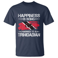 Happiness Is Being Married to a Trinidadian T Shirt Trinidad & Tobago Flag Couples Gift - Wonder Print Shop