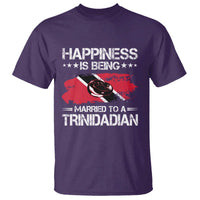 Happiness Is Being Married to a Trinidadian T Shirt Trinidad & Tobago Flag Couples Gift - Wonder Print Shop