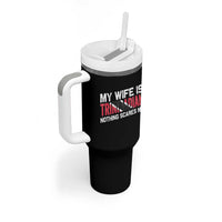 My Wife Is Trinidadian Nothing Scares Me Puerto Rican Tumbler With Handle Funny Trinidad & Tobago Husband Gift - Wonder Print Shop