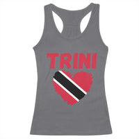 Trini Pride Racerback Tank Top Trinidad and Tobago Heart Flag Caribbean Roots - Wonder Print Shop