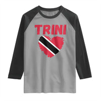 Trini Pride Raglan Shirt Trinidad and Tobago Heart Flag Caribbean Roots - Wonder Print Shop