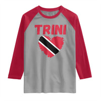 Trini Pride Raglan Shirt Trinidad and Tobago Heart Flag Caribbean Roots - Wonder Print Shop
