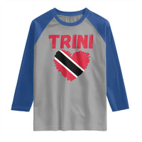 Trini Pride Raglan Shirt Trinidad and Tobago Heart Flag Caribbean Roots - Wonder Print Shop