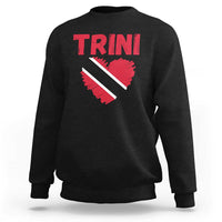 Trini Pride Sweatshirt Trinidad and Tobago Heart Flag Caribbean Roots - Wonder Print Shop
