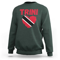 Trini Pride Sweatshirt Trinidad and Tobago Heart Flag Caribbean Roots - Wonder Print Shop