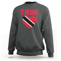 Trini Pride Sweatshirt Trinidad and Tobago Heart Flag Caribbean Roots - Wonder Print Shop