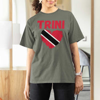 Trini Pride T Shirt For Women Trinidad and Tobago Heart Flag Caribbean Roots - Wonder Print Shop