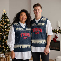 Trinidad and Tobago Flag V-Neck Knit Sweater Vest Trini Pride Vintage - Wonder Print Shop