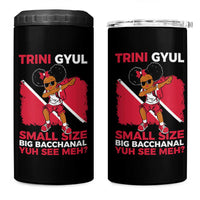 Trini Gyul 4 in 1 Can Cooler Tumbler Funny Trinidadian Girl Afro Island Girls Caribbean - Wonder Print Shop