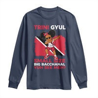 Trini Gyul Long Sleeve Shirt Funny Trinidadian Girl Afro Island Girls Caribbean - Wonder Print Shop