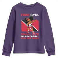 Trini Gyul Youth Sweatshirt Funny Trinidadian Girl Afro Island Girls Caribbean - Wonder Print Shop