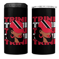 Proud Trini Afro Black Woman 4 in 1 Can Cooler Tumbler Trinidad and Tobago Flag Pride - Wonder Print Shop