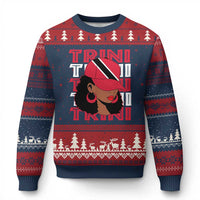 Proud Trini Afro Black Woman Ugly Christmas Sweater Trinidad and Tobago Flag Pride - Wonder Print Shop
