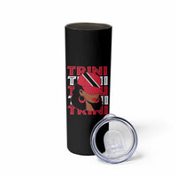 Proud Trini Afro Black Woman Skinny Tumbler Trinidad and Tobago Flag Pride - Wonder Print Shop