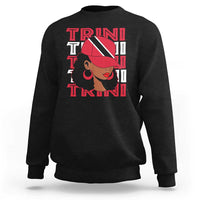 Proud Trini Afro Black Woman Sweatshirt Trinidad and Tobago Flag Pride - Wonder Print Shop