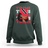 Proud Trini Afro Black Woman Sweatshirt Trinidad and Tobago Flag Pride - Wonder Print Shop