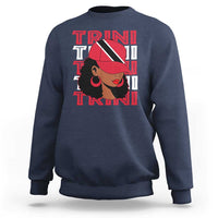 Proud Trini Afro Black Woman Sweatshirt Trinidad and Tobago Flag Pride - Wonder Print Shop