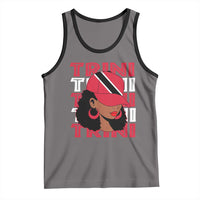 Proud Trini Afro Black Woman Tank Top Trinidad and Tobago Flag Pride - Wonder Print Shop