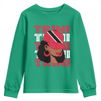 Proud Trini Afro Black Woman Youth Sweatshirt Trinidad and Tobago Flag Pride - Wonder Print Shop