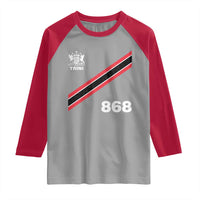 Trinidad and Tobago Flag Raglan Shirt 868 Trini Soccer Fan - Wonder Print Shop