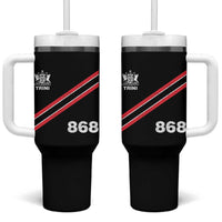 Trinidad and Tobago Flag Tumbler With Handle 868 Trini Soccer Fan - Wonder Print Shop