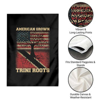 American Grown Trini Roots Garden Flag Trinidad and Tobago USA Flag Trinidadian Proud Us - Wonder Print Shop