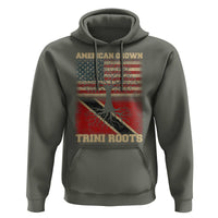 American Grown Trini Roots Hoodie Trinidad and Tobago USA Flag Trinidadian Proud Us - Wonder Print Shop