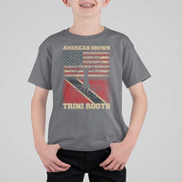 American Grown Trini Roots T Shirt For Kid Trinidad and Tobago USA Flag Trinidadian Proud Us - Wonder Print Shop