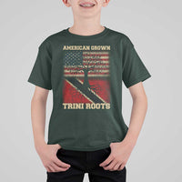 American Grown Trini Roots T Shirt For Kid Trinidad and Tobago USA Flag Trinidadian Proud Us - Wonder Print Shop