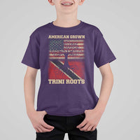 American Grown Trini Roots T Shirt For Kid Trinidad and Tobago USA Flag Trinidadian Proud Us - Wonder Print Shop