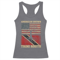 American Grown Trini Roots Racerback Tank Top Trinidad and Tobago USA Flag Trinidadian Proud Us - Wonder Print Shop