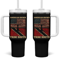 American Grown Trini Roots Tumbler With Handle Trinidad and Tobago USA Flag Trinidadian Proud Us - Wonder Print Shop