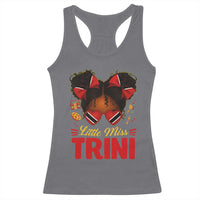 Little Miss Trinidad And Tobago Racerback Tank Top Afro Black Messy Bun Girl Trini Flag Bow