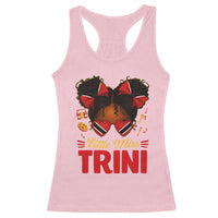 Little Miss Trinidad And Tobago Racerback Tank Top Afro Black Messy Bun Girl Trini Flag Bow