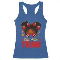 Little Miss Trinidad And Tobago Racerback Tank Top Afro Black Messy Bun Girl Trini Flag Bow