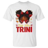 Little Miss Trinidad And Tobago T Shirt Afro Black Messy Bun Girl Trini Flag Bow