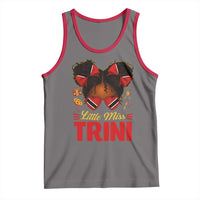 Little Miss Trinidad And Tobago Tank Top Afro Black Messy Bun Girl Trini Flag Bow