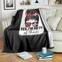 Trini Dominican Girl Throw Blanket Yes Im Both Trinidad And Tobago Dominican Pride