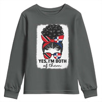 Trini Dominican Girl Youth Sweatshirt Yes Im Both Trinidad And Tobago Dominican Pride