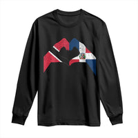 Trinidad and Tobago Dominican Long Sleeve Shirt Two Flags One Heart
