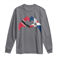 Trinidad and Tobago Dominican Long Sleeve Shirt Two Flags One Heart