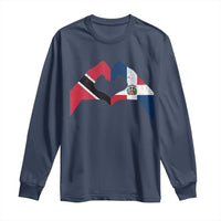 Trinidad and Tobago Dominican Long Sleeve Shirt Two Flags One Heart