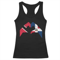 Trinidad and Tobago Dominican Racerback Tank Top Two Flags One Heart