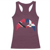 Trinidad and Tobago Dominican Racerback Tank Top Two Flags One Heart