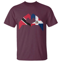 Trinidad and Tobago Dominican T Shirt Two Flags One Heart